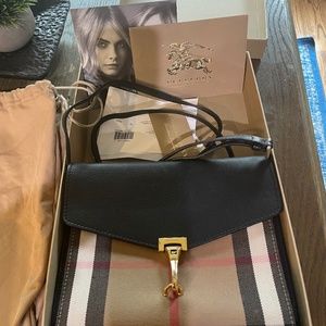 Burberry Macken Small Leather Crossbody - with box/receipt